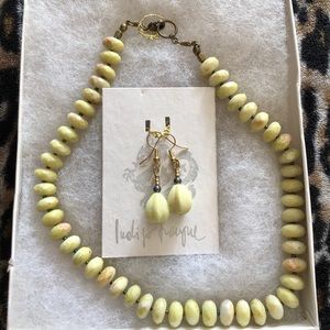 Lemon Jade Gemstone Necklace